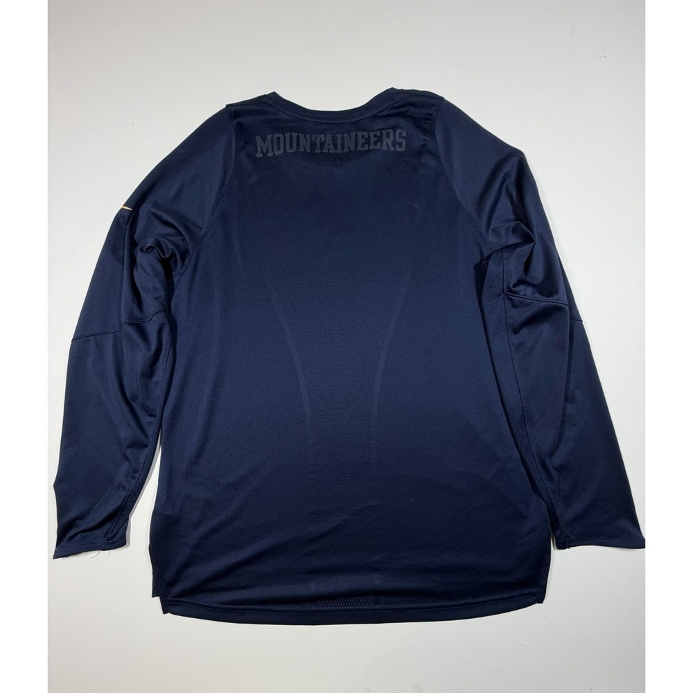 Nike West Virginia Mountaineers Men's XL Dri-FIT Elite Long Sleeve Shirt Navy - Picture 7 of 9